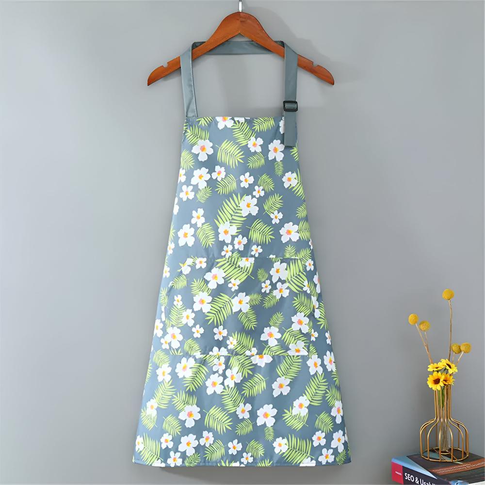 Velzora - Tablier de cuisine en coton enduit à imprimé floral vintage | Velzora