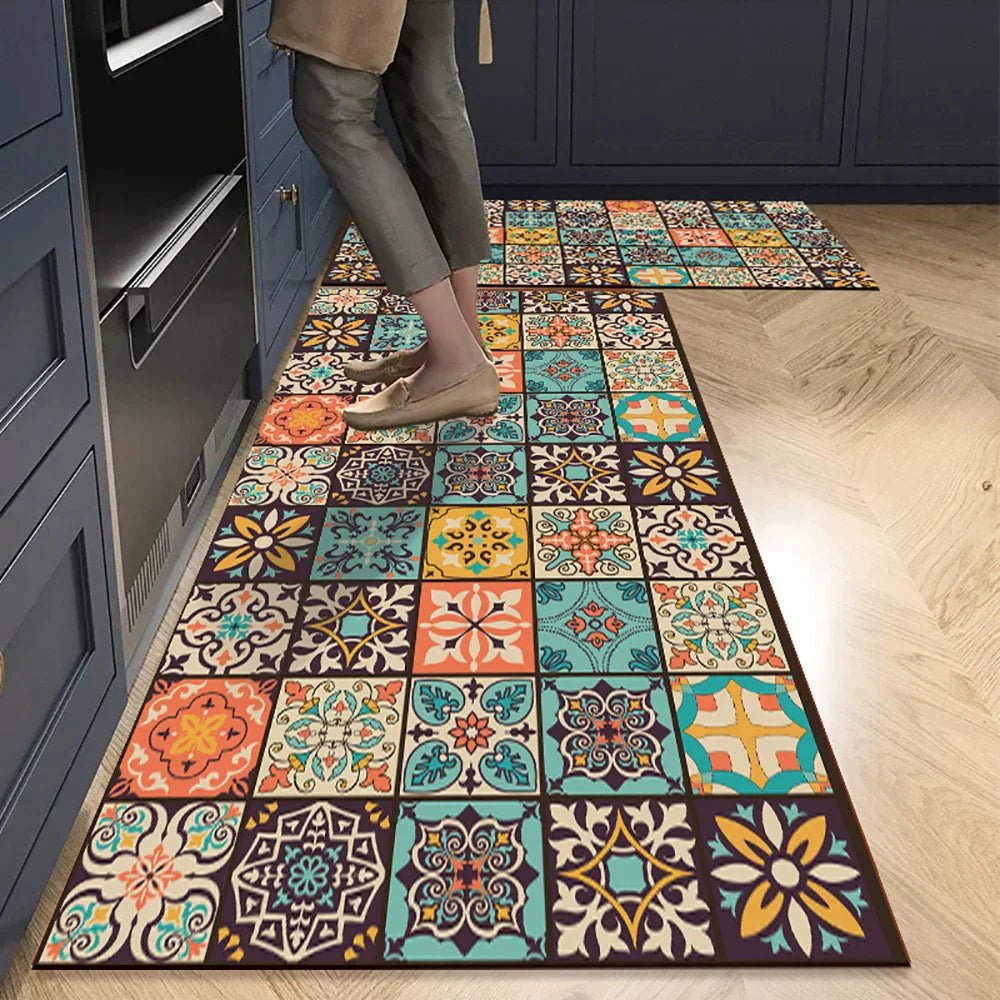 Velzora - Tapis de cuisine antidérapant en textile texturé | Velzora