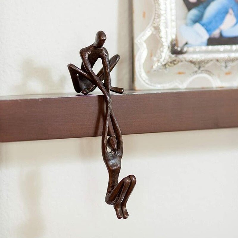 Velzora - Sculpture décorative cœurs enlacés en résine | Velzora
