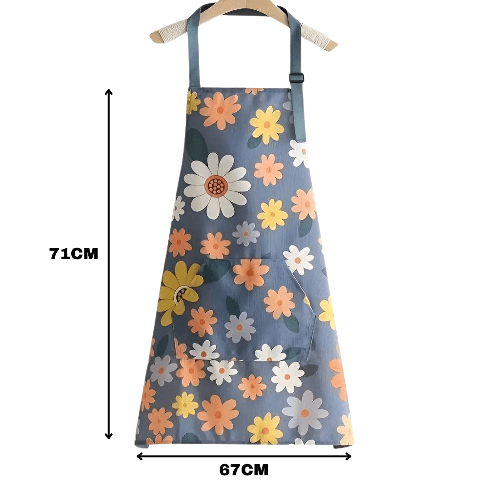 Velzora - Tablier de cuisine en coton enduit à imprimé floral vintage | Velzora