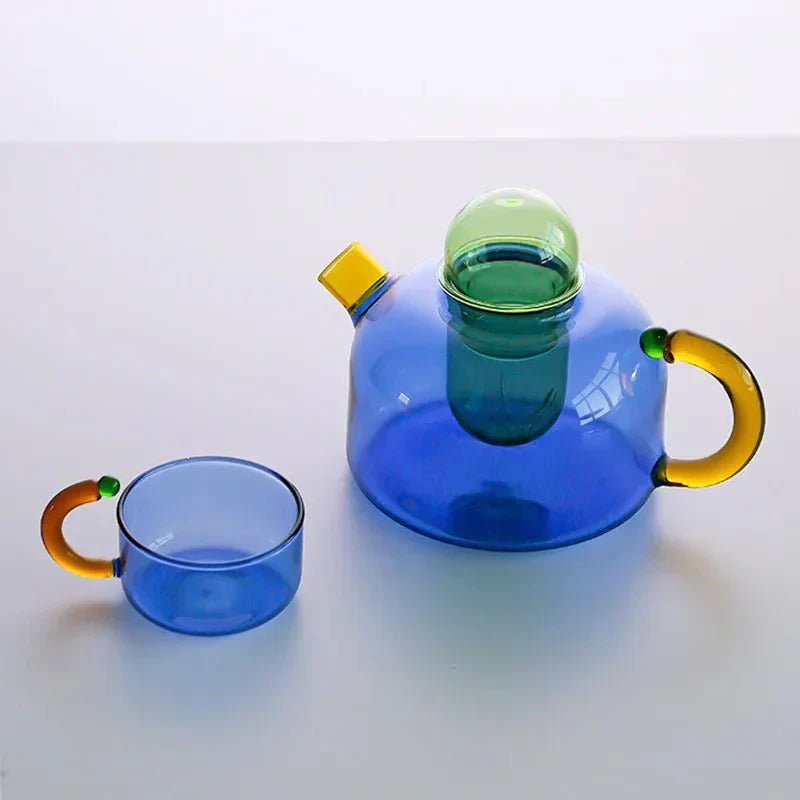 Velzora - Bouilloire translucide en verre borosilicate avec tasses | Velzora