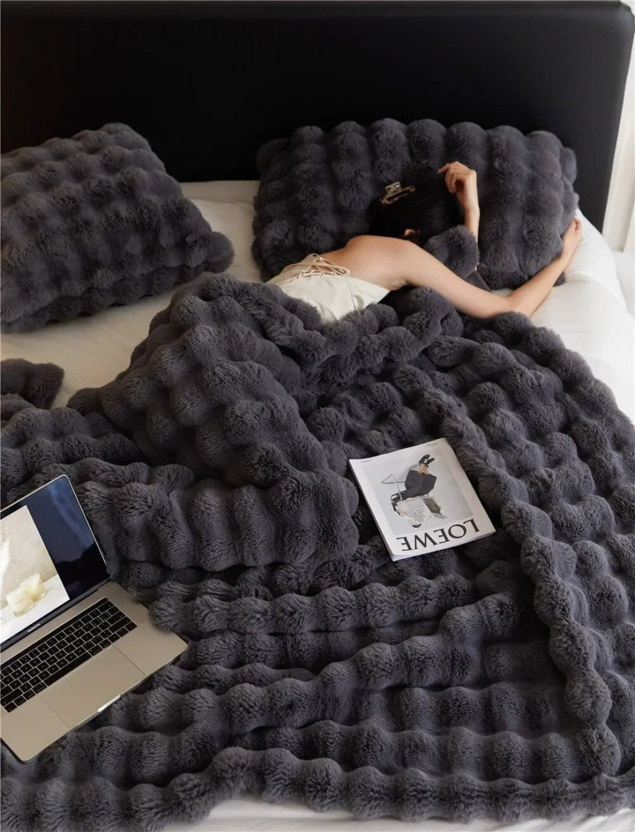 Velzora - Couverture en laine synthétique double face et ultra-douce | Velzora