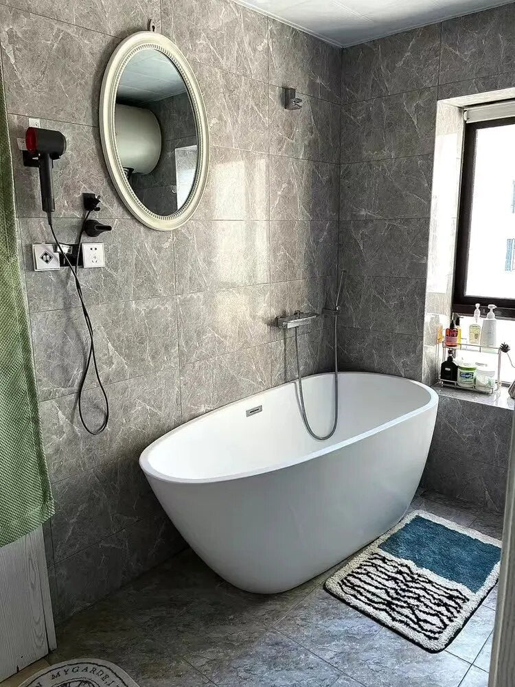 Velzora - Tapis de bain en polyester à motif abstrait antidérapant | Velzora