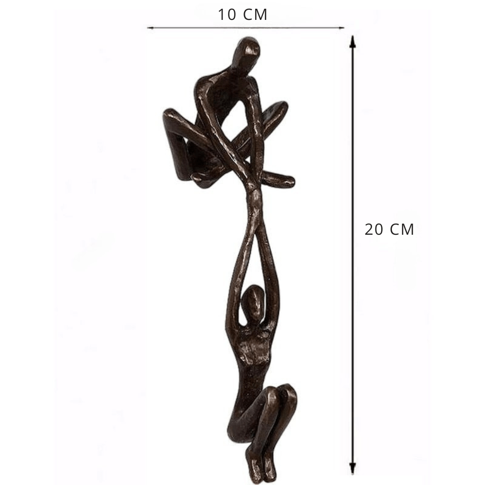 Velzora - Sculpture décorative cœurs enlacés en résine | Velzora