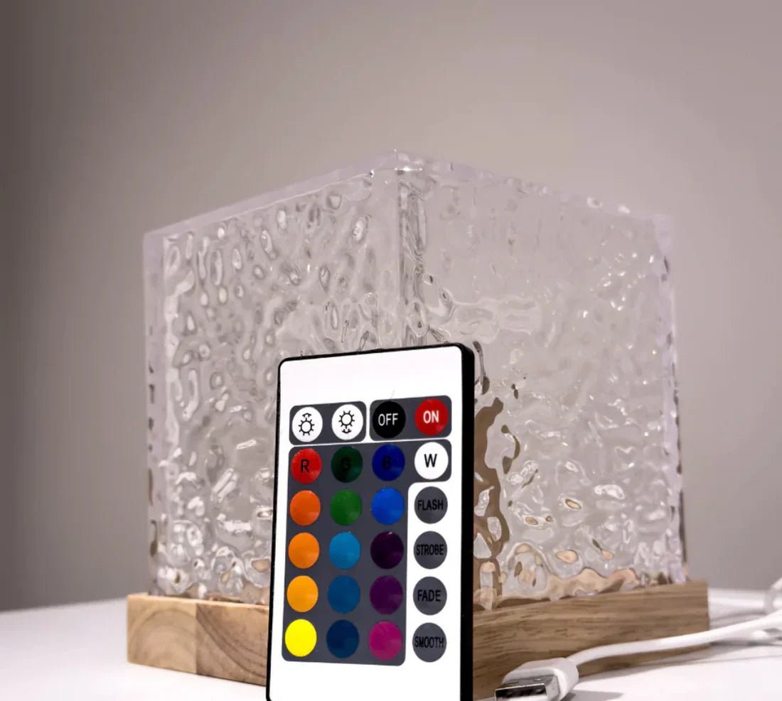 Velzora - Lampe d’ambiance multicolore au fini givré pour salon ou chambre | Velzora