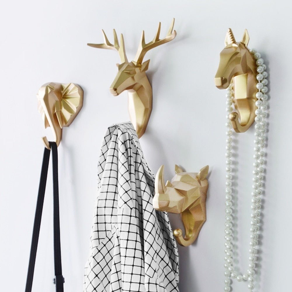 Velzora - Patère murale décorative en résine – Design géométrique animalier | Velzora