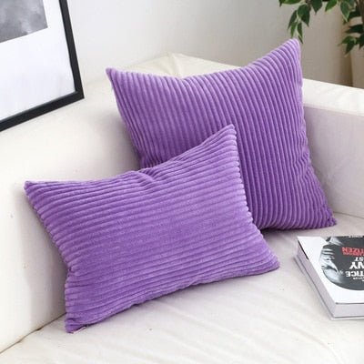 Velzora - Housse de coussin en velours côtelé doux et texturé | Velzora
