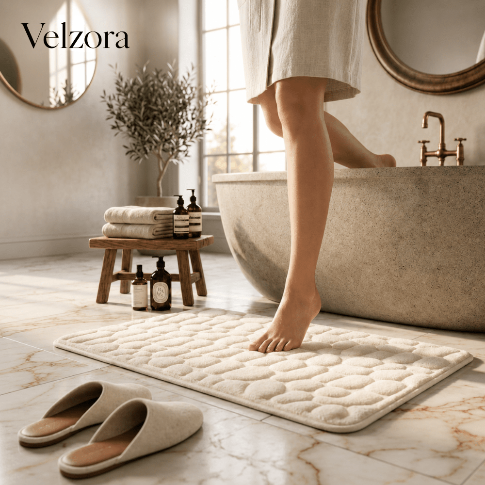 Velzora - Tapis de bain en microfibre absorbante à séchage rapide | Velzora