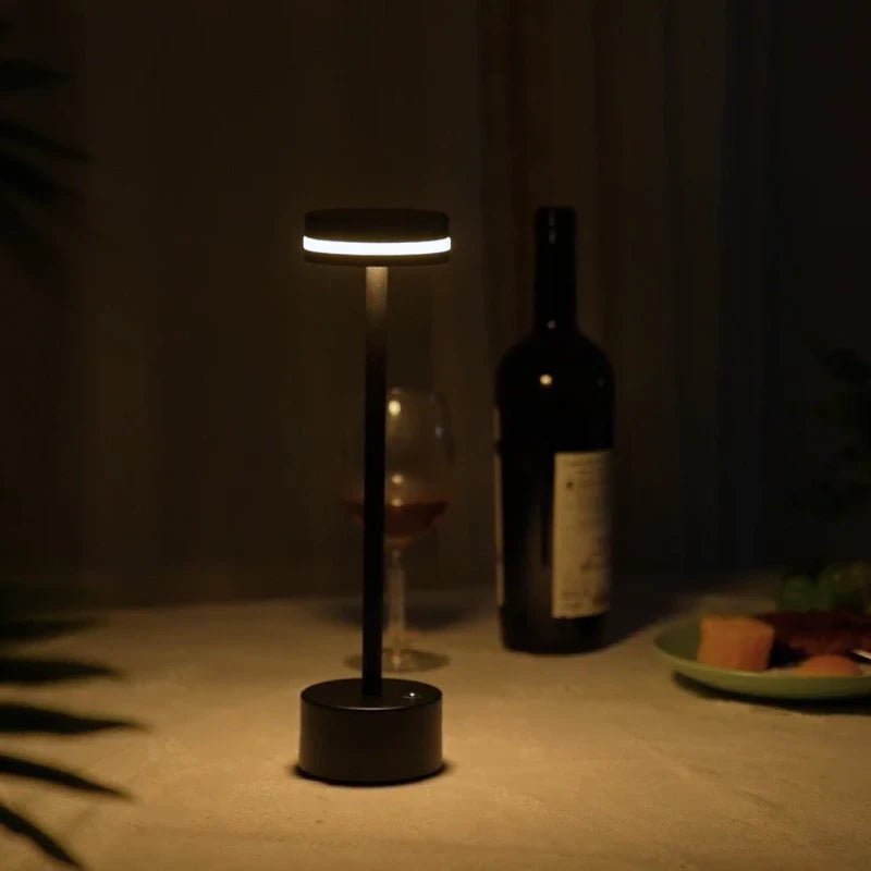 Velzora - Lampe de table aluminium rechargeable, intensité réglable | Velzora