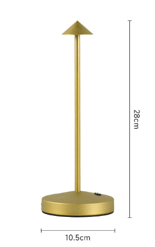 Velzora - Lampe de table LED sans fil en aluminium brossé | Velzora