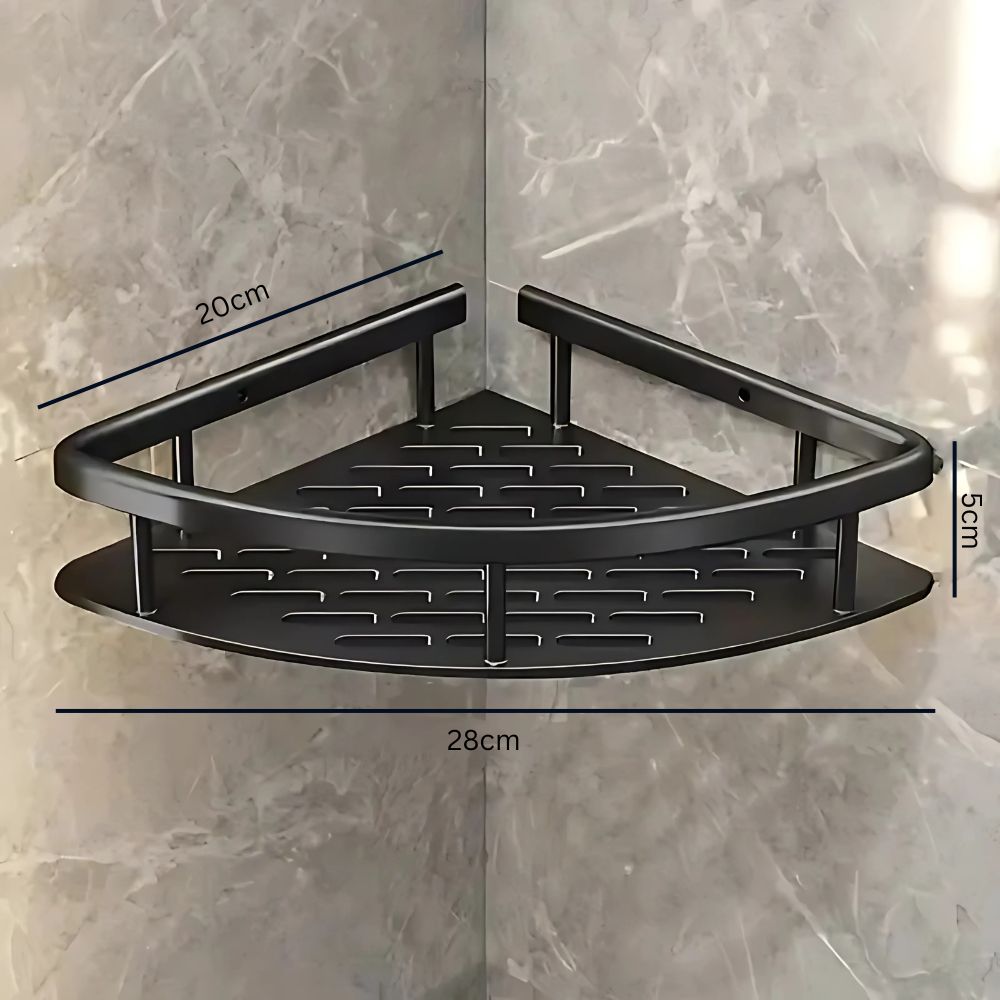 Velzora - Étagère murale en aluminium mat pour douche | Velzora