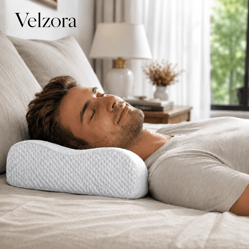 Velzora - Oreiller en mousse à mémoire de forme douce