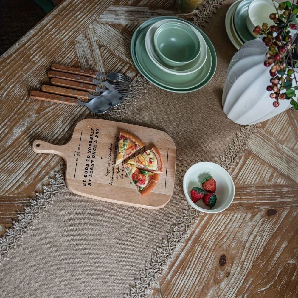 Velzora - Chemin de table en jute naturel tissé | Velzora