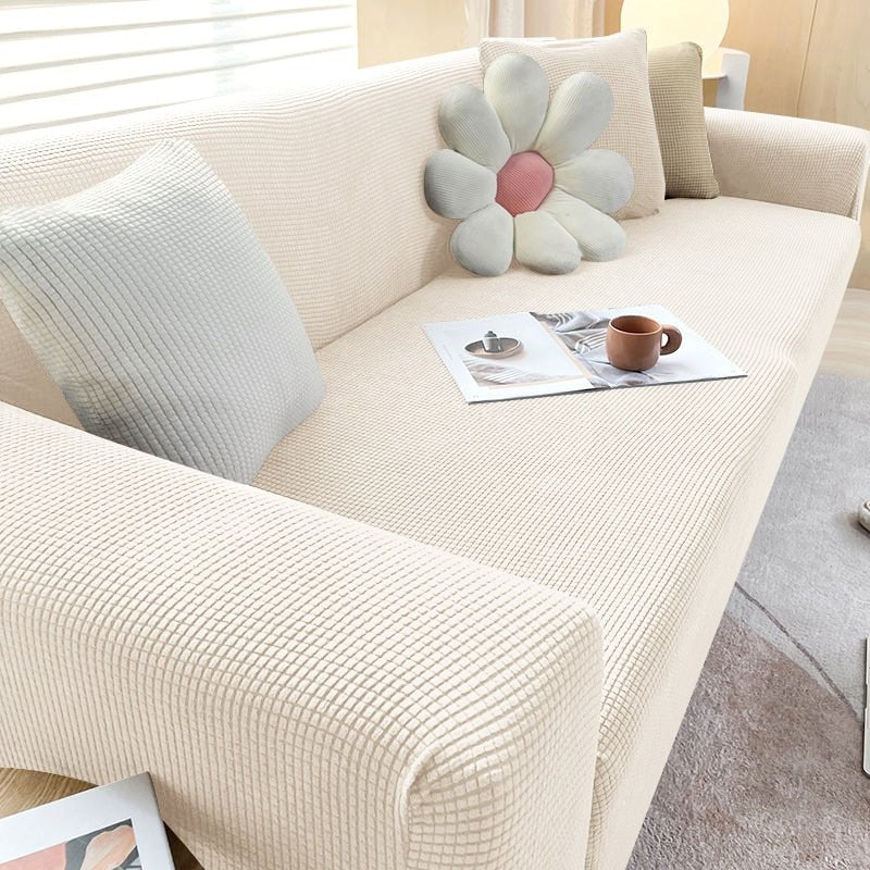 Velzora - Housse de canapé extensible en tissu texturé | Velzora