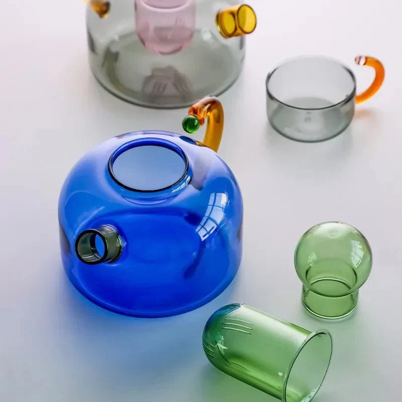 Velzora - Bouilloire translucide en verre borosilicate avec tasses | Velzora