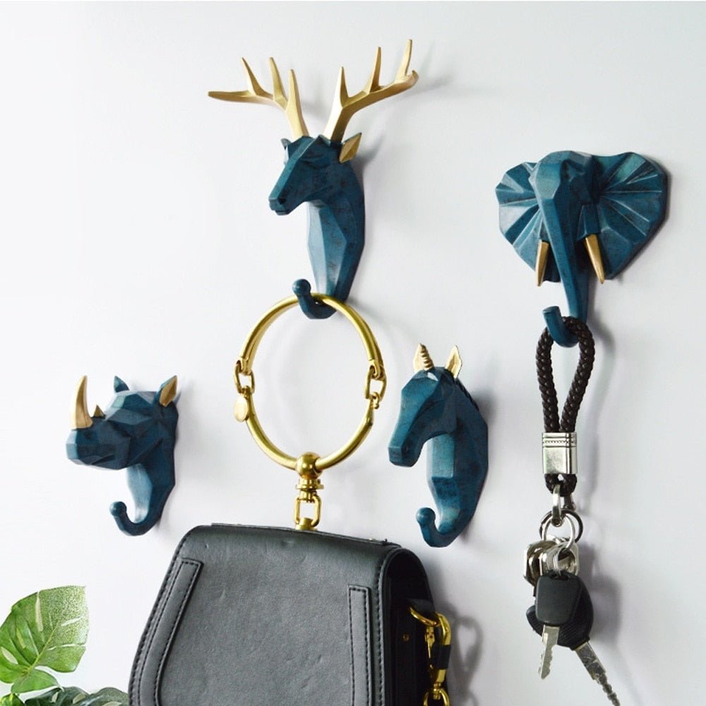 Velzora - Patère murale décorative en résine – Design géométrique animalier | Velzora