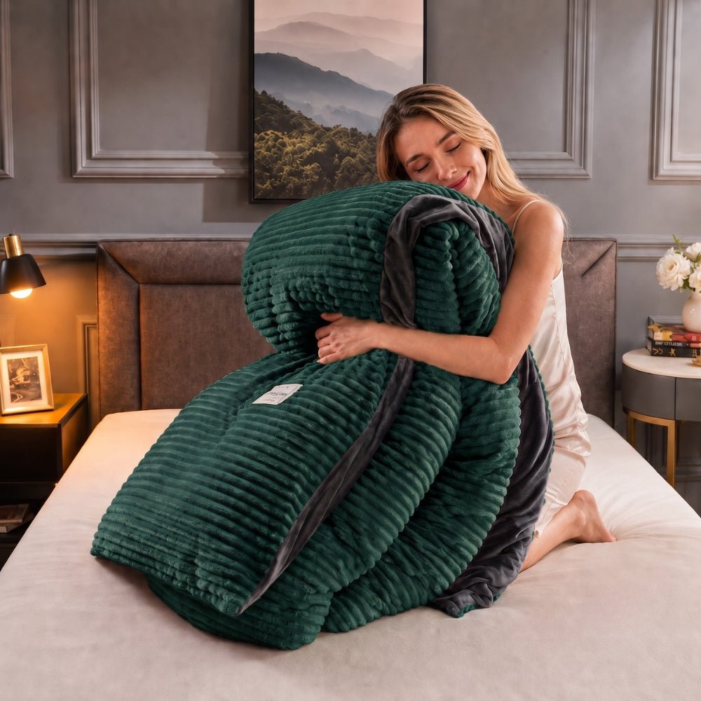 Velzora - Housse de couette en velours texturé – Toucher doux et chaleureux | Velzora