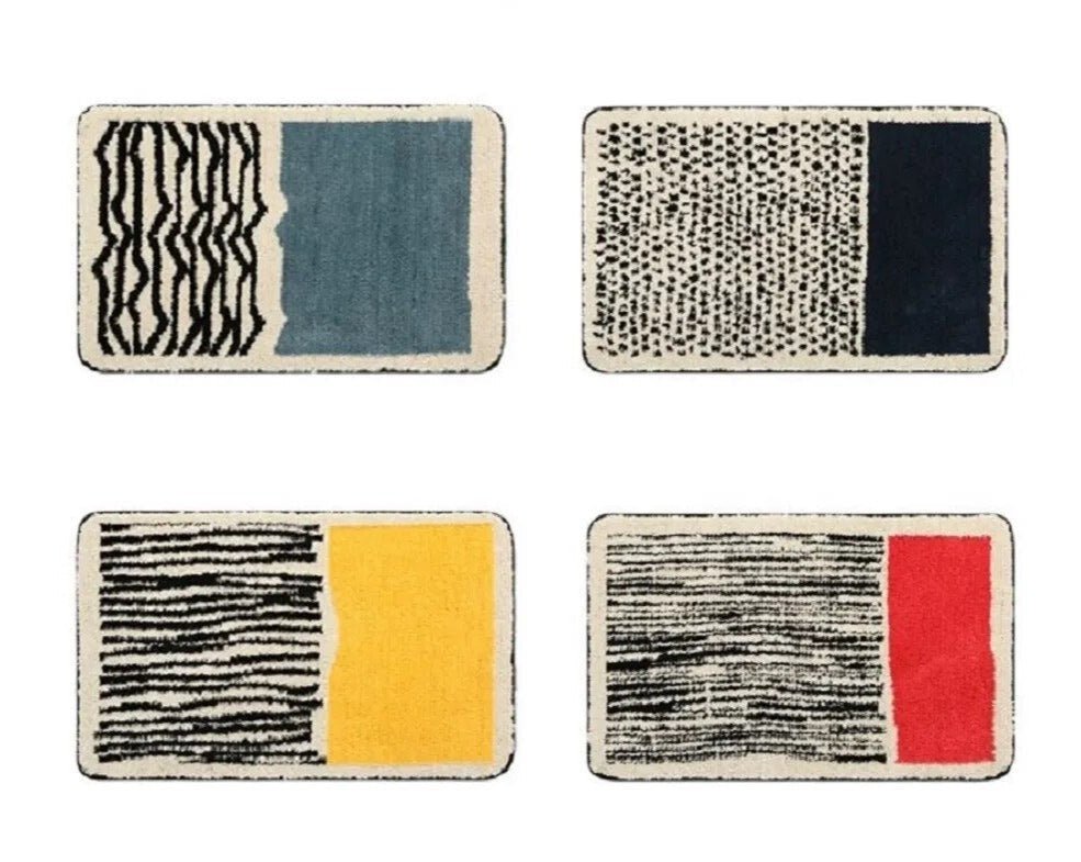 Velzora - Tapis de bain en polyester à motif abstrait antidérapant | Velzora