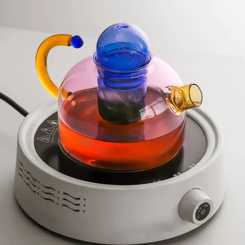 Velzora - Bouilloire translucide en verre borosilicate avec tasses | Velzora