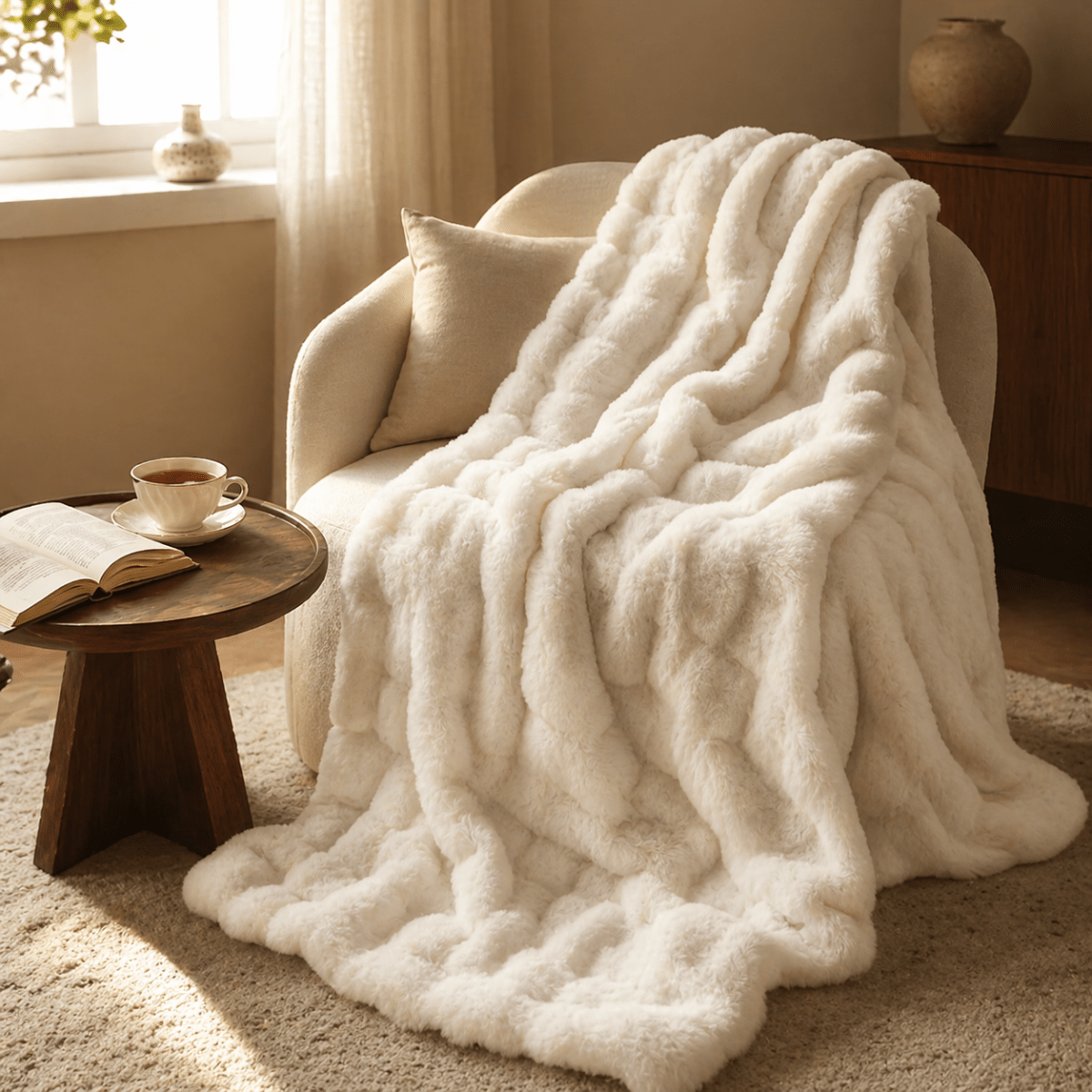 Velzora - Couverture en laine synthétique double face et ultra-douce | Velzora