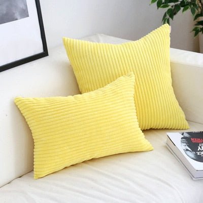 Velzora - Housse de coussin en velours côtelé doux et texturé | Velzora