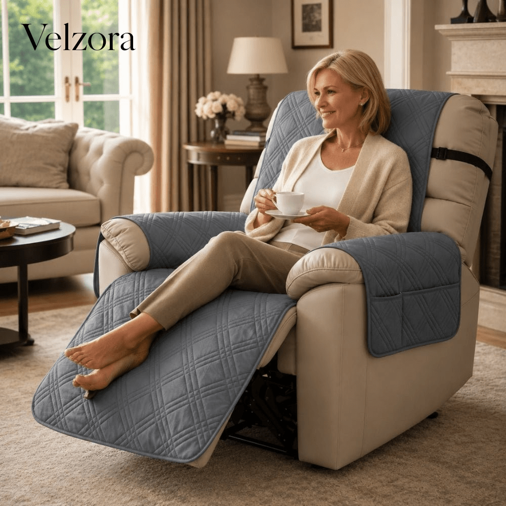 Velzora - Housse protectrice imperméable pour fauteuil relax matelassé | Velzora