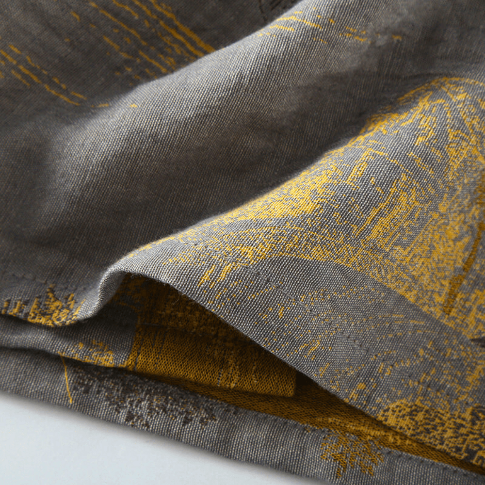 Velzora - Peignoir kimono en coton gaufré naturel à coupe ample | Velzora