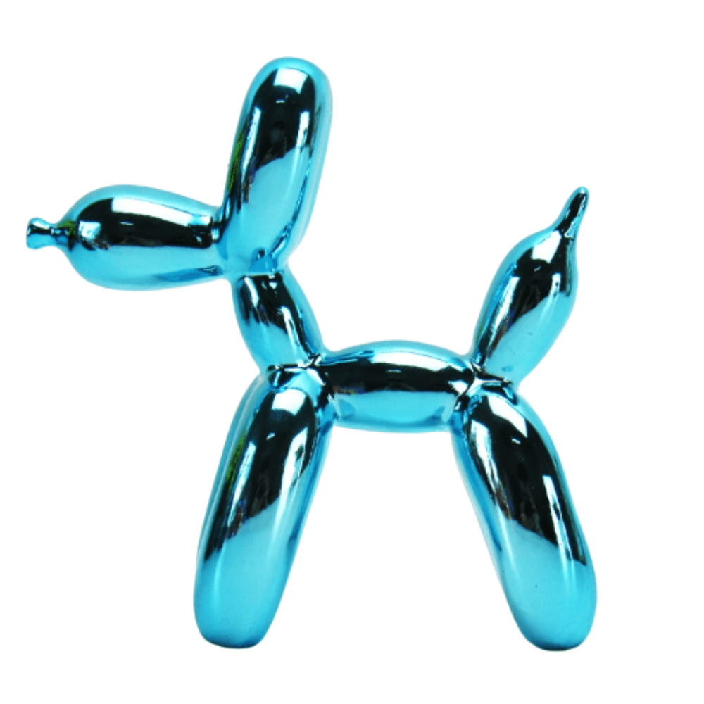 Velzora - Statue décorative chien ballon en résine brillante | Velzora