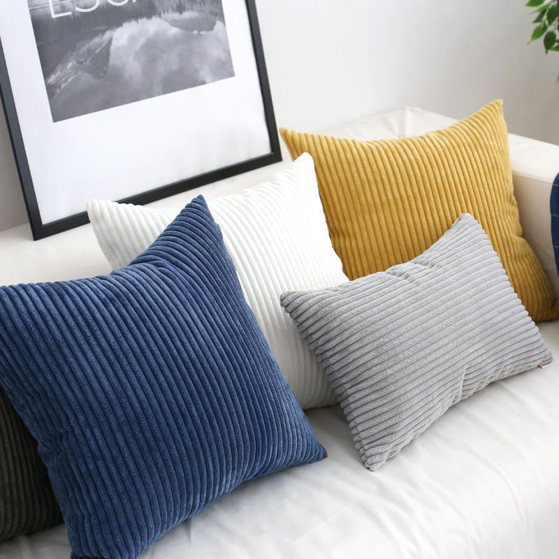 Velzora - Housse de coussin en velours côtelé doux et texturé | Velzora