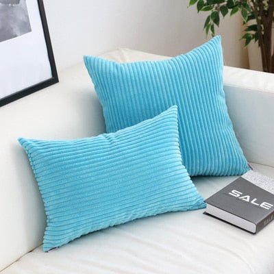 Velzora - Housse de coussin en velours côtelé doux et texturé | Velzora