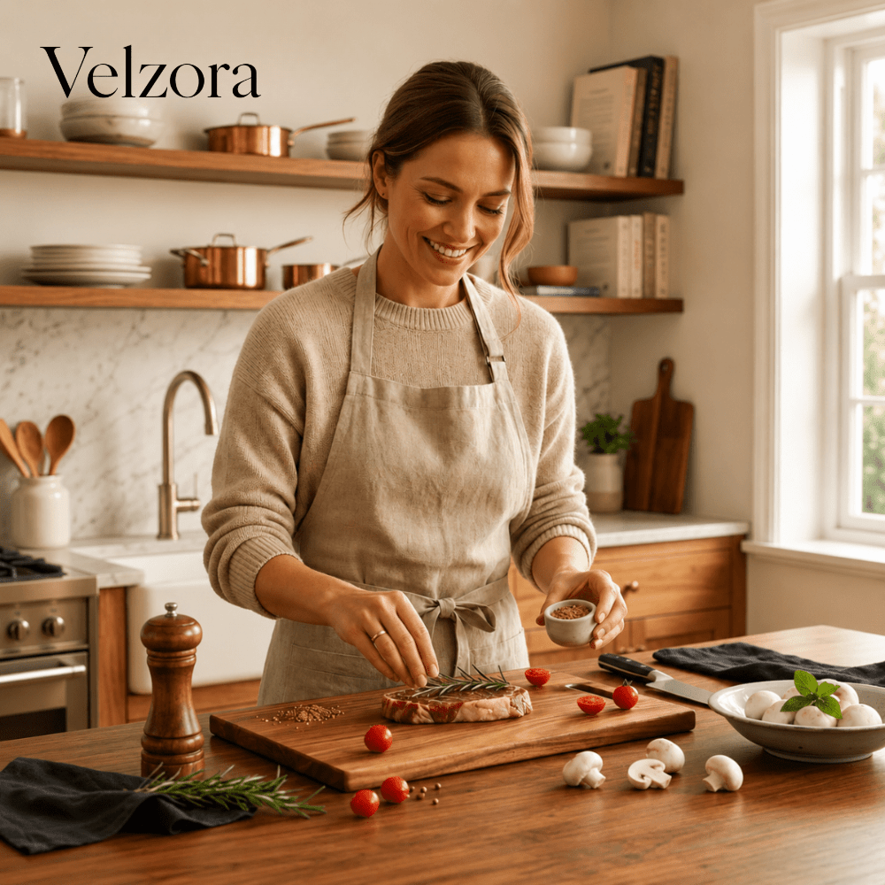 Velzora - Planche à découper en bois d’acacia massif avec poignée | Velzora