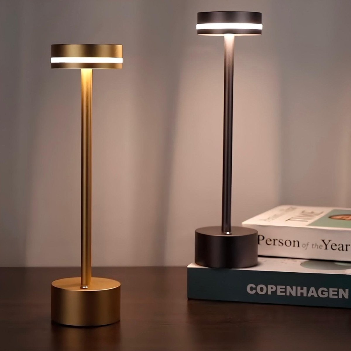 Velzora - Lampe de table aluminium rechargeable, intensité réglable | Velzora