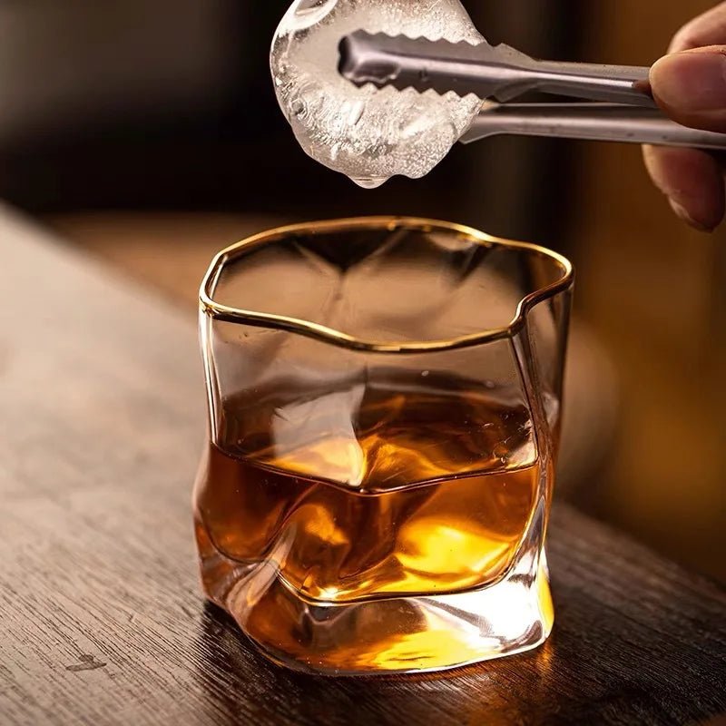 Velzora - Verres à whisky en verre texturé soufflé à la main | Velzora