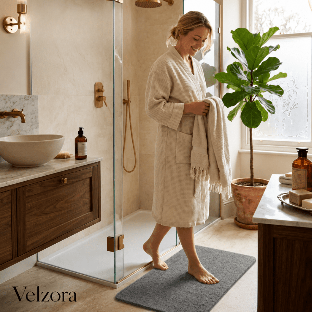 Velzora - Tapis de douche antidérapant en mousse texturée | Velzora
