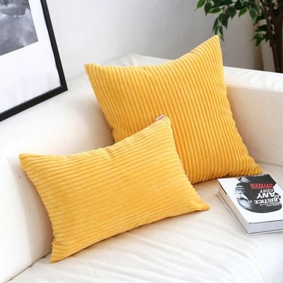 Velzora - Housse de coussin en velours côtelé doux et texturé | Velzora