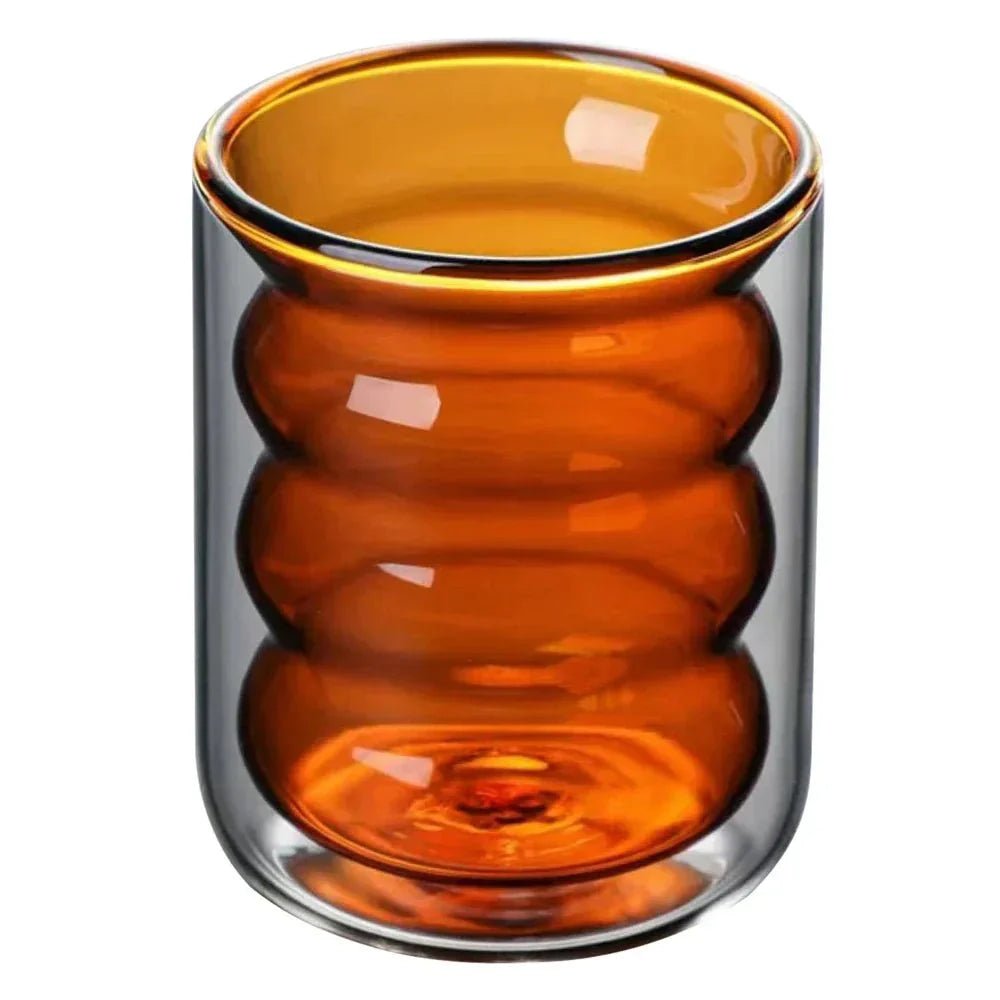 Velzora - Tasse en verre ondulé à double paroi | Velzora