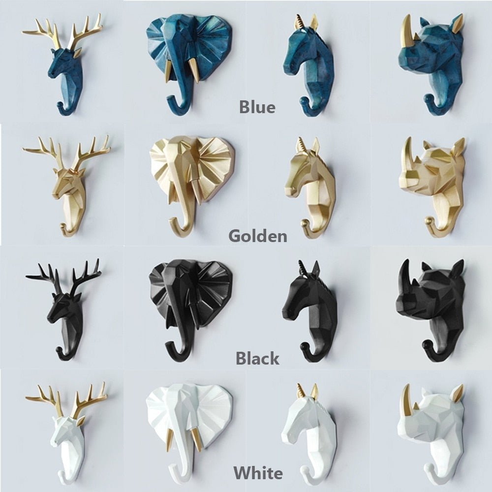Velzora - Patère murale décorative en résine – Design géométrique animalier | Velzora