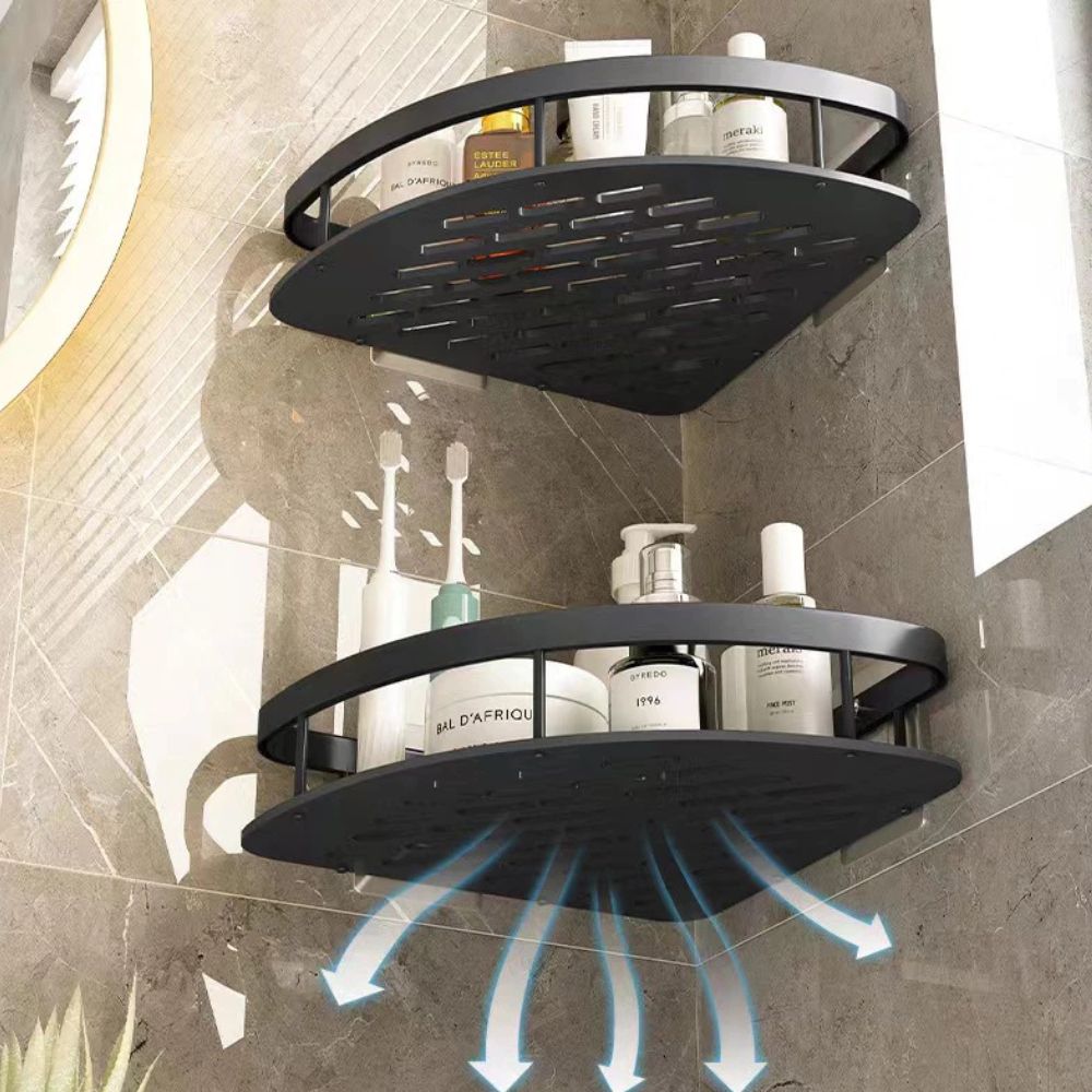 Velzora - Étagère murale en aluminium mat pour douche | Velzora