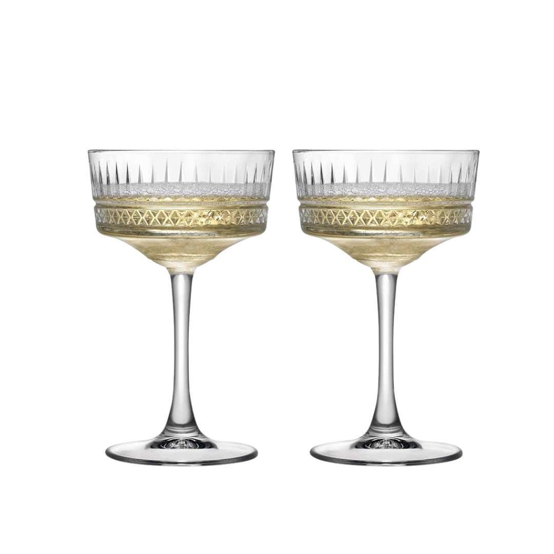 Velzora - Lot de 2 verres à cocktail en verre soufflé | Velzora