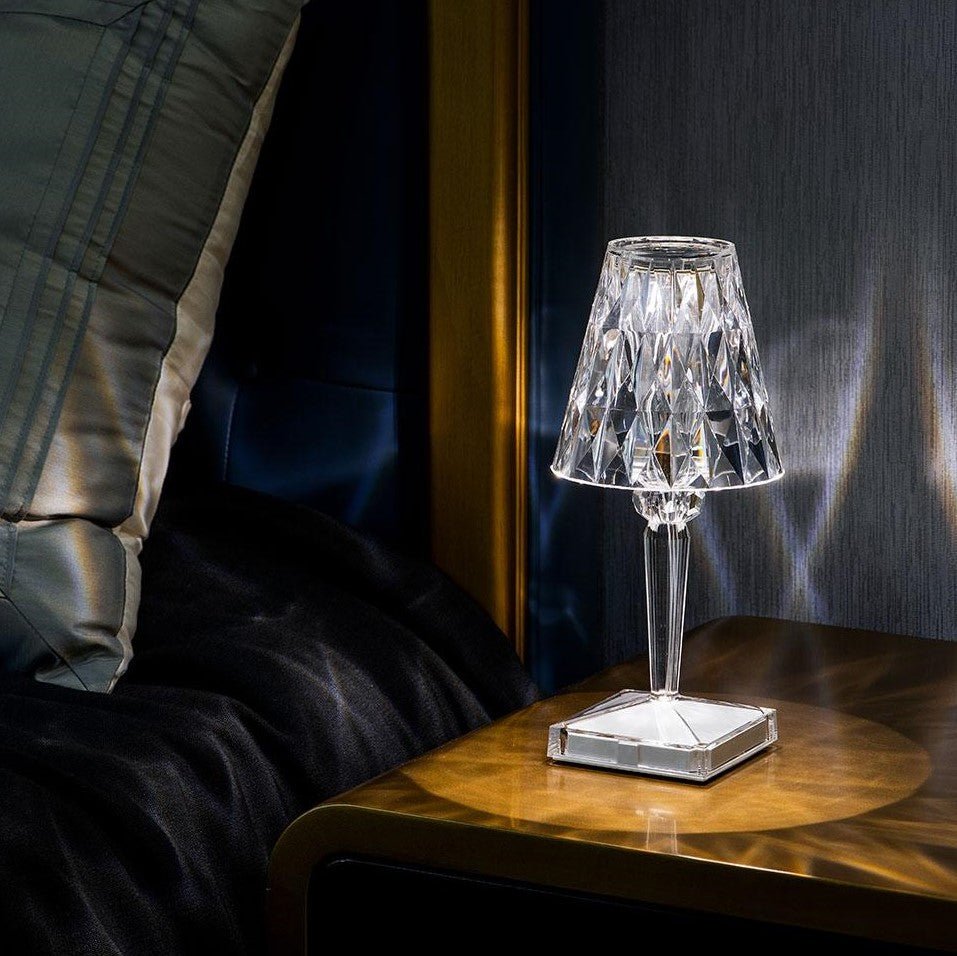 Velzora - Lampe de table en cristal acrylique texturé | Velzora