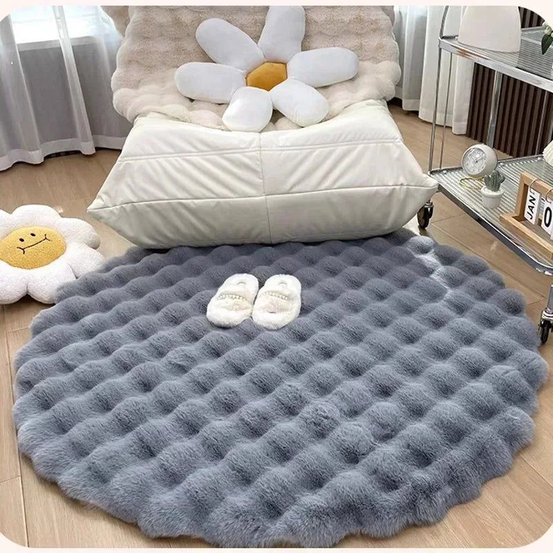Velzora - Tapis rond en polyester doux et antidérapant | Velzora