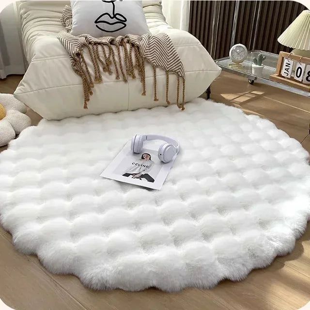 Velzora - Tapis rond en polyester doux et antidérapant | Velzora