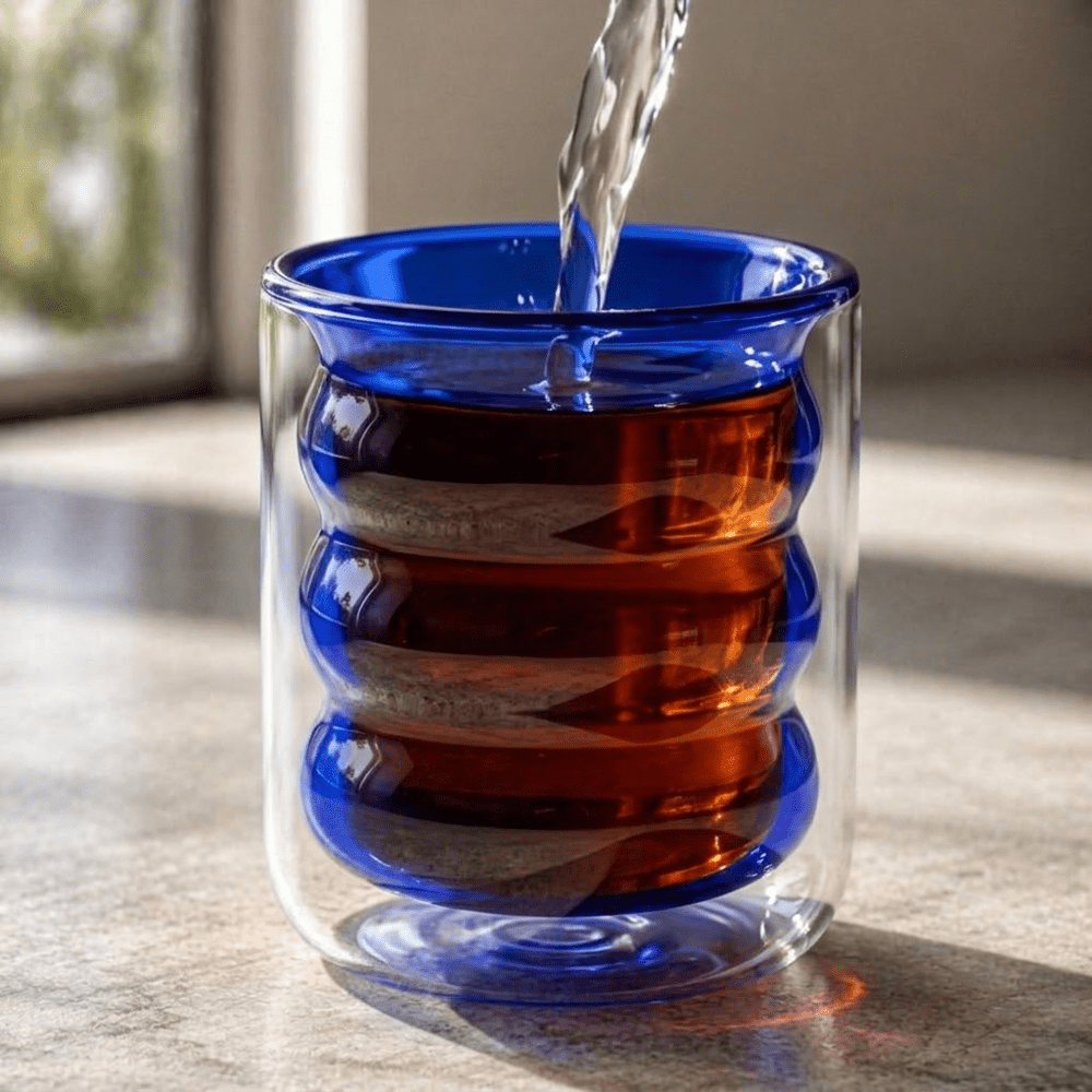Velzora - Tasse en verre ondulé à double paroi | Velzora