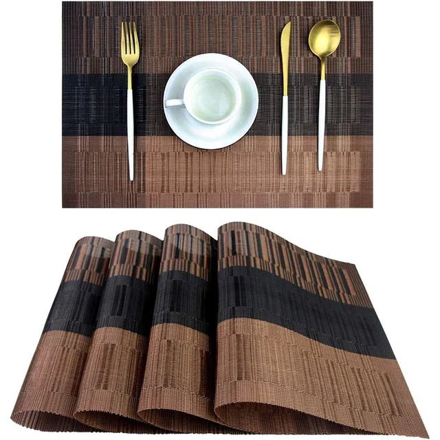 Velzora - Set de sets de table tissés lavables – Surface résistante à la chaleur | Velzora