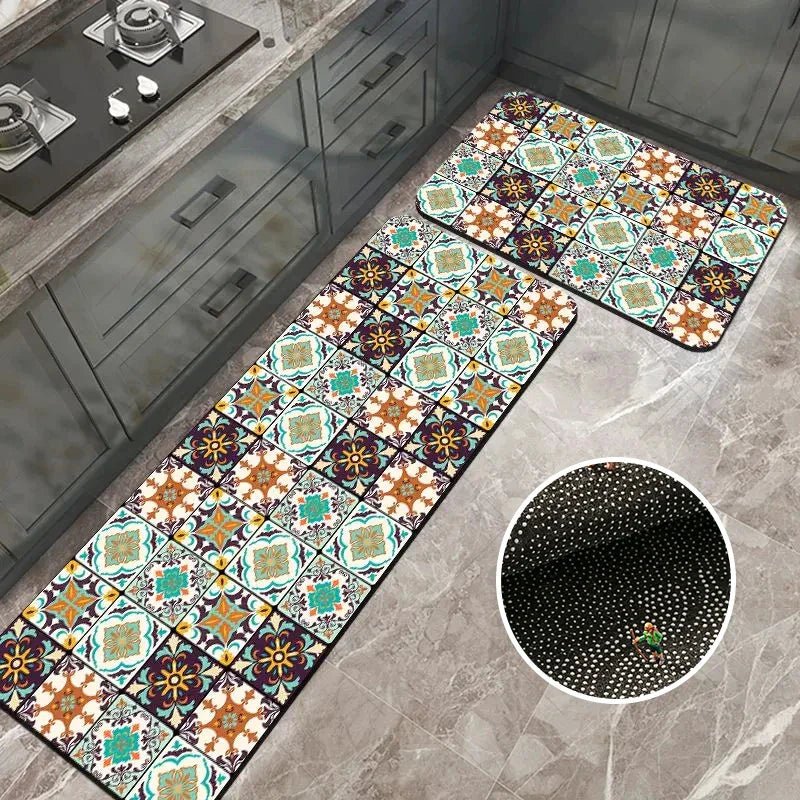 Velzora - Tapis de cuisine antidérapant en textile texturé | Velzora
