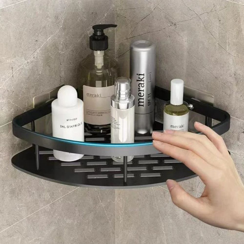 Velzora - Étagère murale en aluminium mat pour douche | Velzora