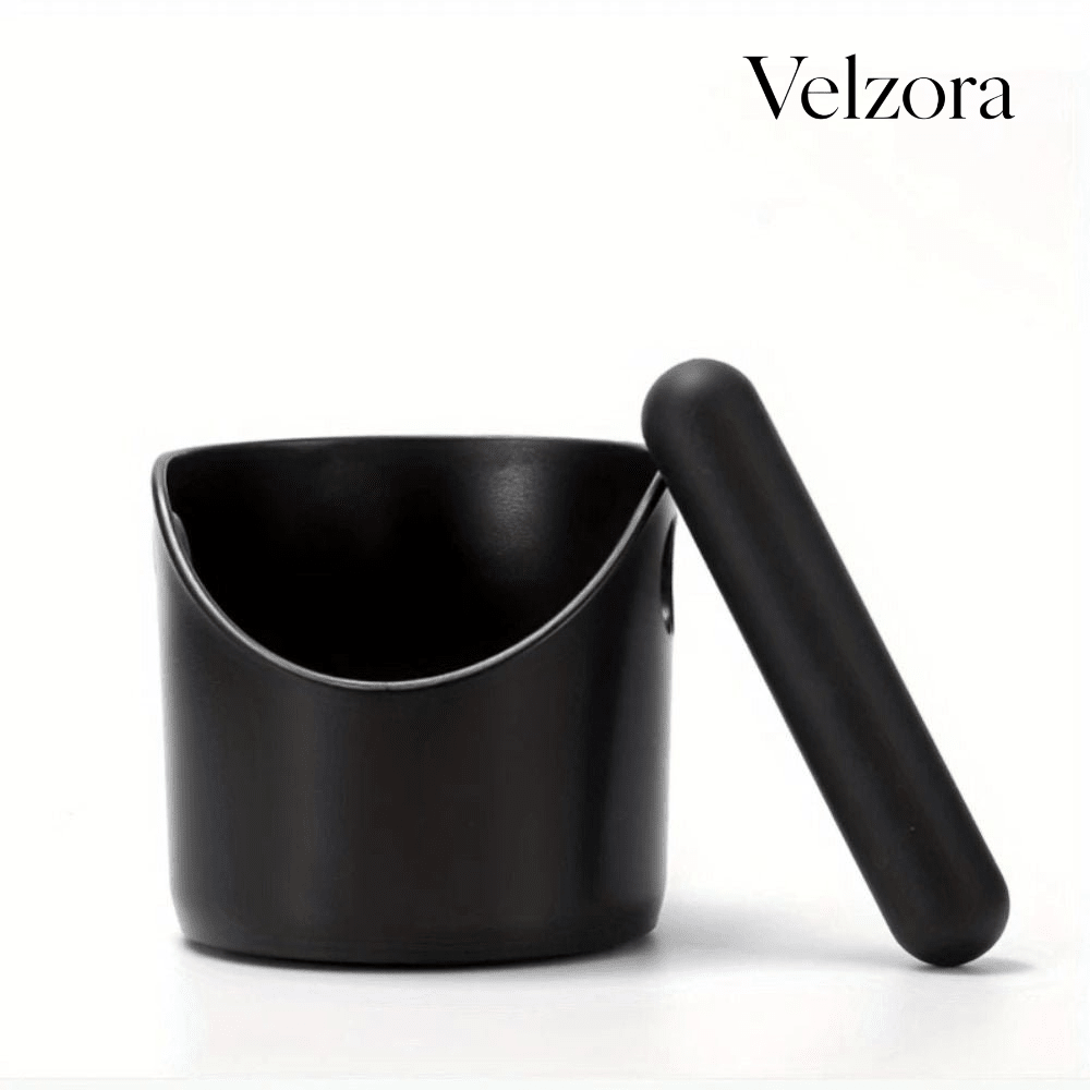Velzora - Boîte à marc de café en ABS mat, compacte et antidérapante