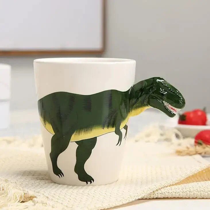 Velzora - Mug en céramique peint à la main – Motif dinosaure ludique | Velzora