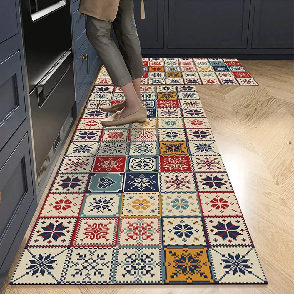 Velzora - Tapis de cuisine antidérapant en textile texturé | Velzora