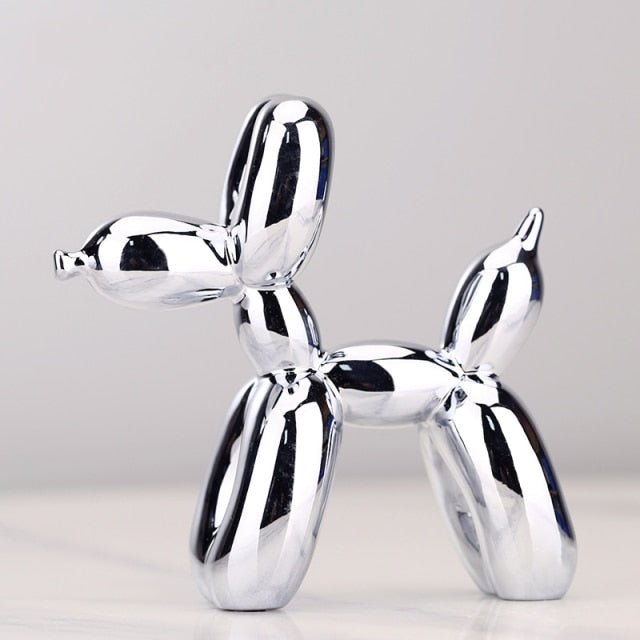 Velzora - Statue décorative chien ballon en résine brillante | Velzora